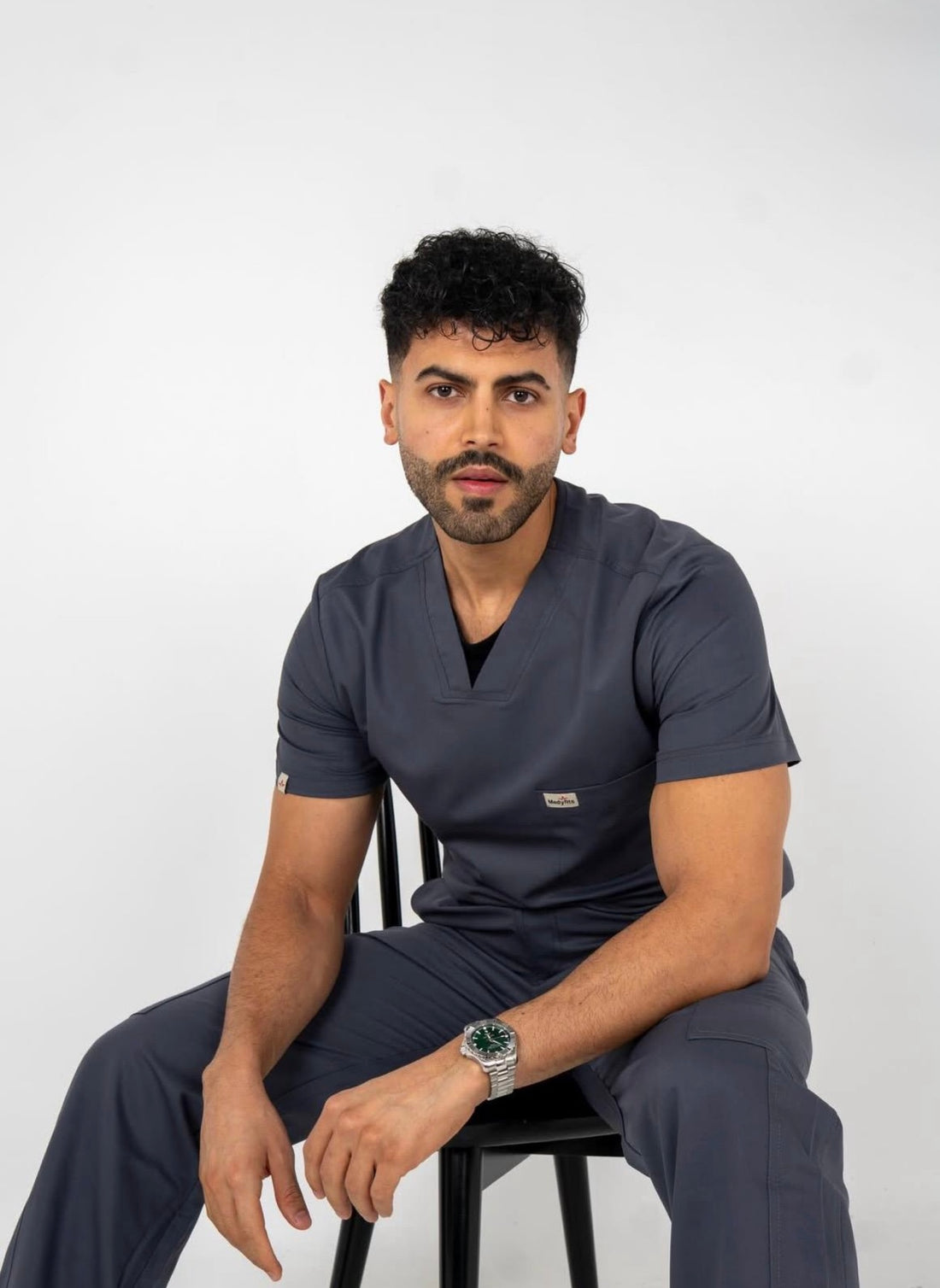 Men's Short Sleeve Scrub Top