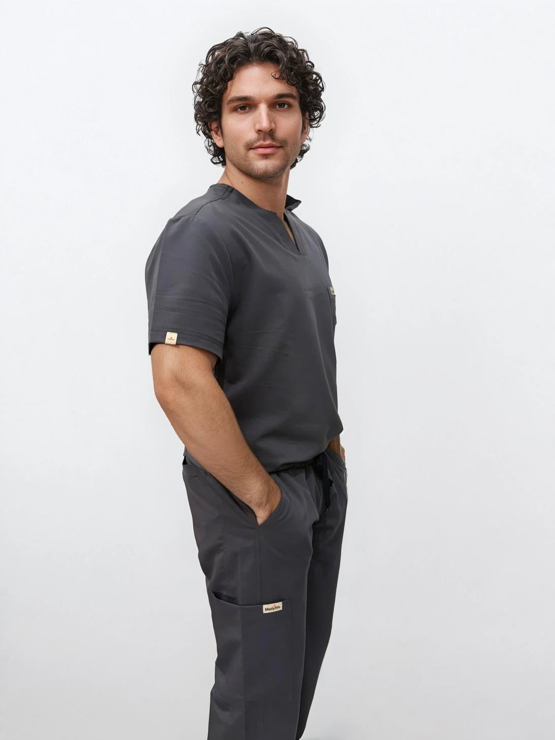Men's Short Sleeve Scrub Top